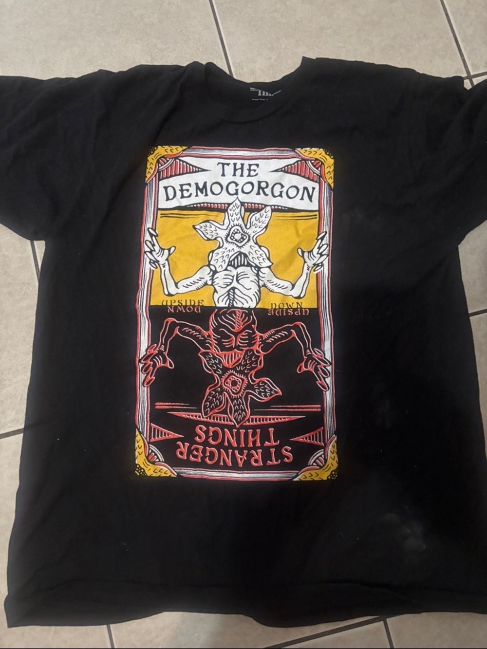 Black Short-Sleeve 'The Demogorgon' Graphic Tee(